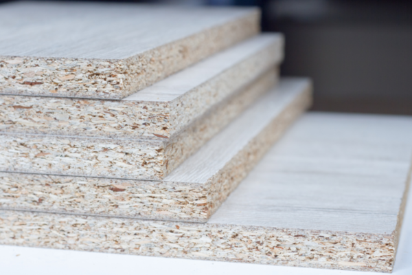 stack of particle board