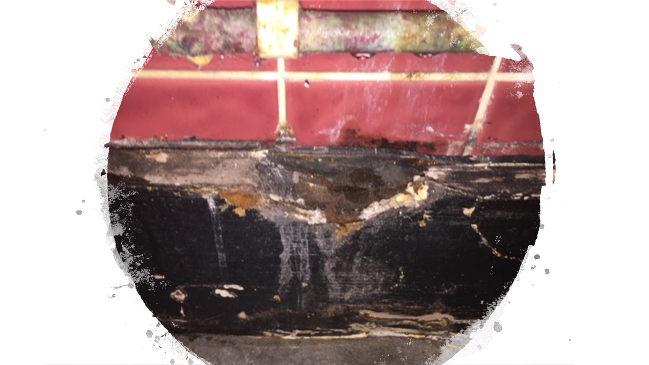 Starbucks MDF skirting board damage